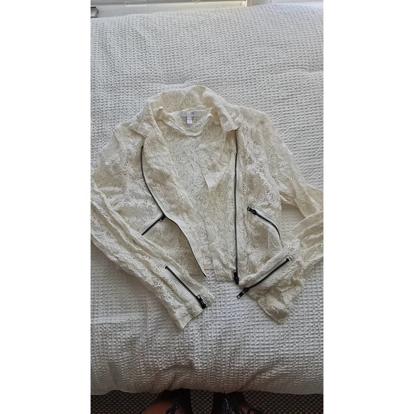 Pull Femme DELiA*s - Col Rond Dentelle (Lace) - Taille L Juniors - Occasion Très Bon État